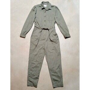 *READ* NWT GAP Jumpsuit Womens Size 4 Long Sleeve Utility Olive Coveralls